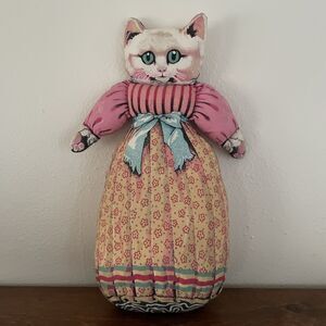 Vtg The Toy Works Anthromorphic Cat‎ Plush Vintage 1976 14” Antique Reproduction